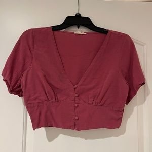 LA Hearts Cropped Blouse